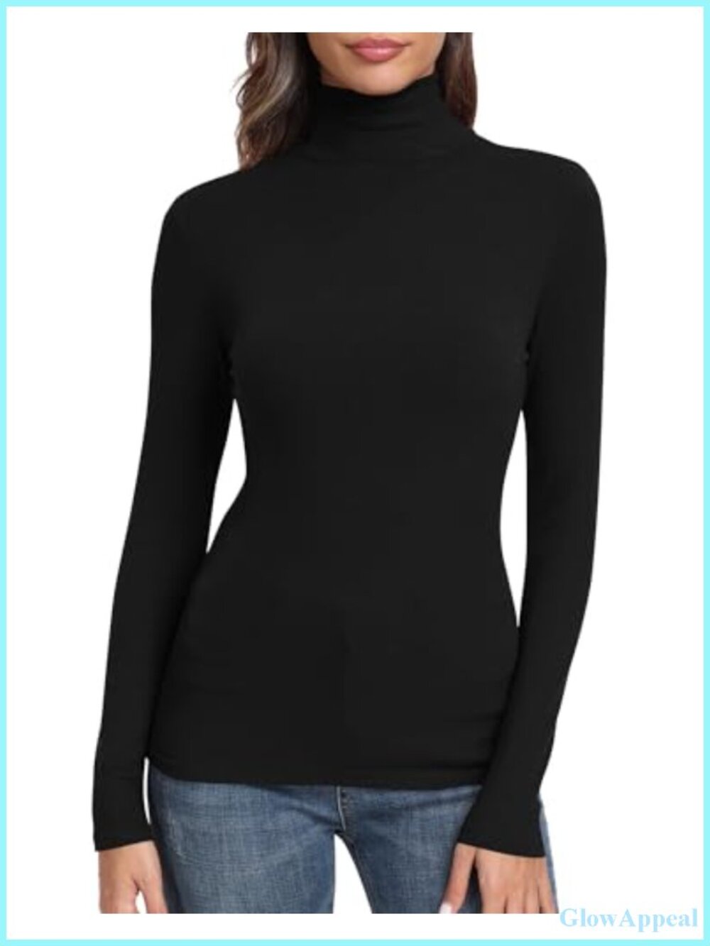 Womens Long Sleeve Mock Turtleneck Slim Fit Ribbed Knit Top Thermal Shirt
